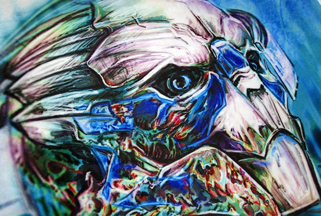 clos-up of plush texture of Garrus pillow